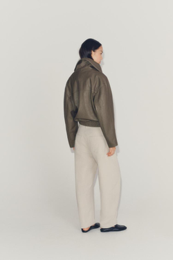 ZARA КУРТКА ИЗ ИСКУССТВЕННОЙ КОЖИ — ZW COLLECTIO, СЕРЫЙ