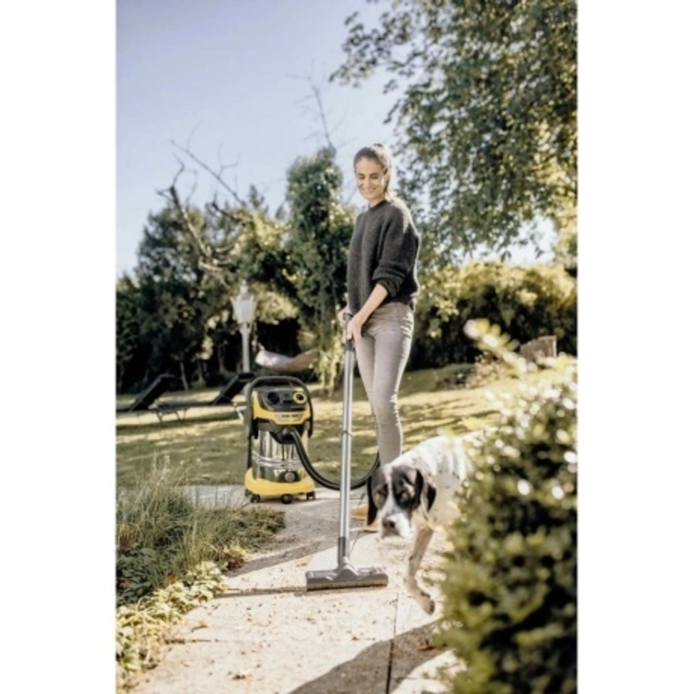 Строительный пылесос Karcher WD 6 P S V-30/6/22/T 1300Вт (уборка: сухая/сбор воды) желтый