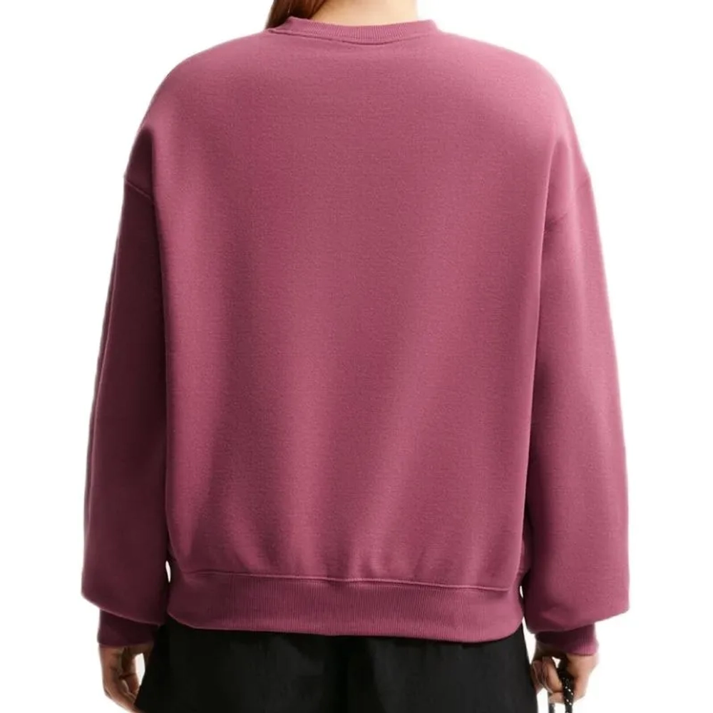 Женская теннисная куртка Nike Studio Fleece Medium Weight Oversized Crew - pink smoke/sail