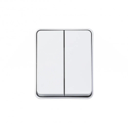 ATLASDESIGN PROFI IP54 О/У 2-клавишный ВЫКЛЮЧАТЕЛЬ, сх.5, 10АХ, БЕЛЫЙ