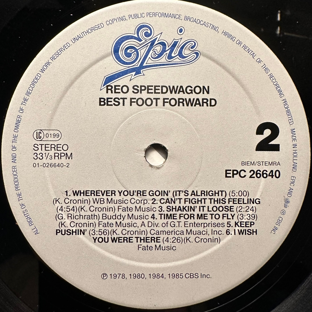 REO Speedwagon - Best Foot Forward (Голландия 1985г.)