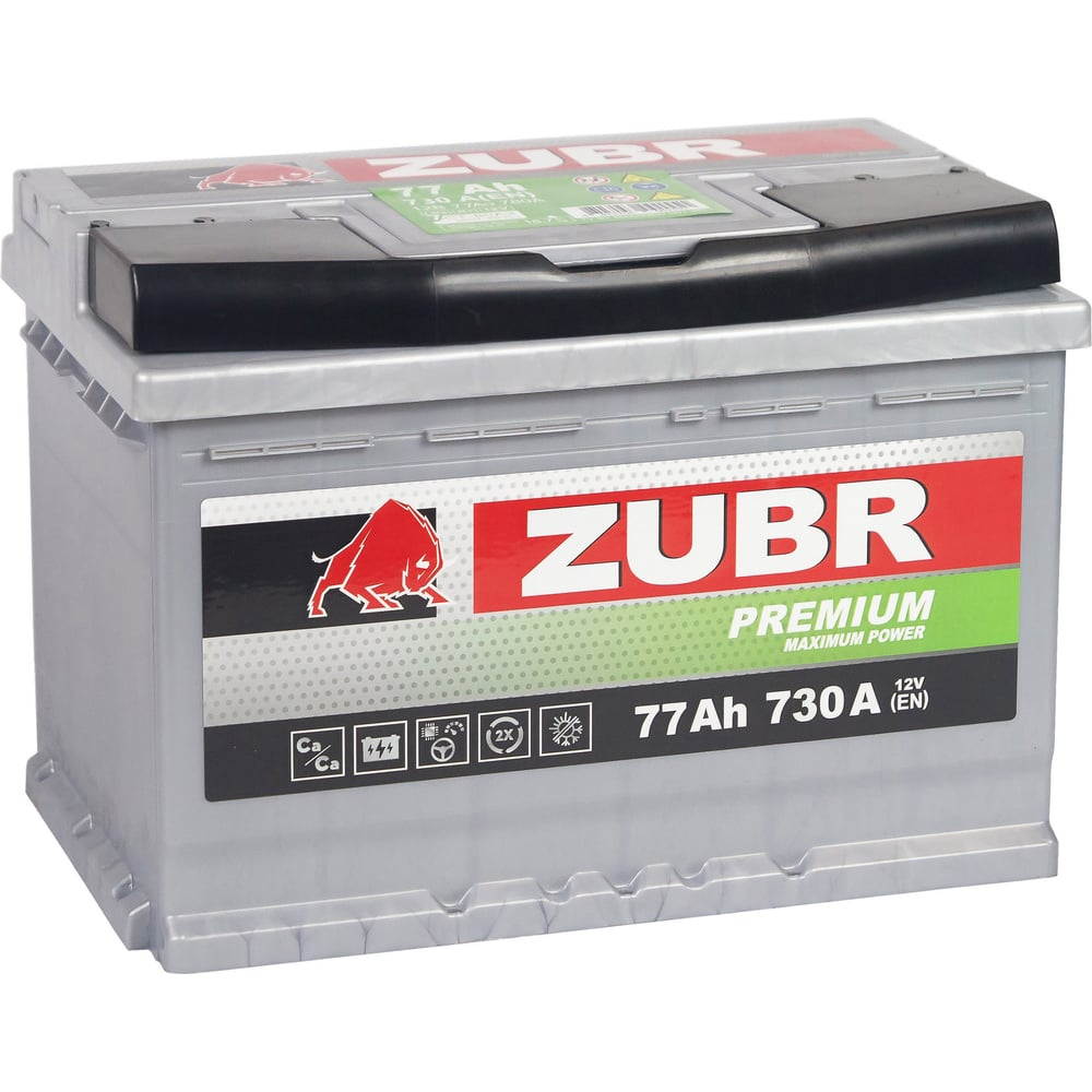 ZUBR Premium 77Ah R+ (низкий)