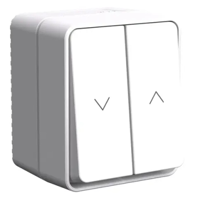 ATLASDESIGN PROFI IP54 О/У 2-клавишный ВЫКЛЮЧАТЕЛЬ ДЛЯ ЖАЛЮЗИ, сх.4, 10А, БЕЛЫЙ