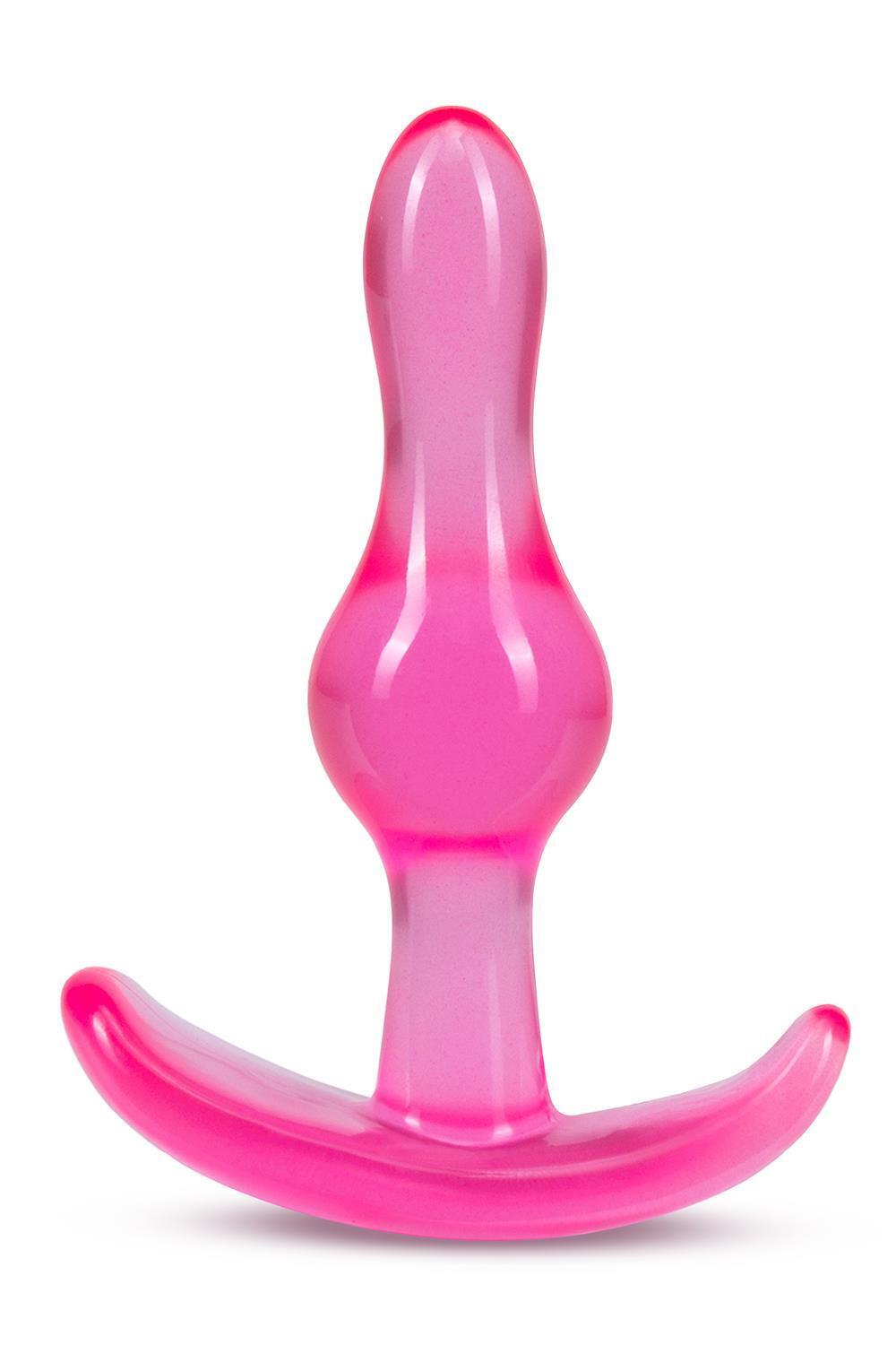 Розовая анальная пробка Curvy Anal Plug - 8,4 см. (Цвет: розовый)