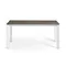 Стол Atta 160 (220)x90 керамика Vulcano Ash, белые ножки