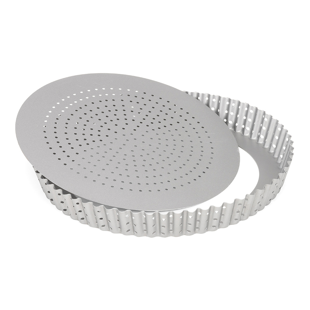 Форма для выпечки круглая перфорированная Patisse Silver 24х3.5 см