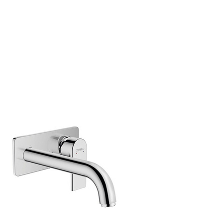 Смеситель для раковины Hansgrohe Vernis Shape однорычажный, СМ, настенный матовый чёрный 71578670
