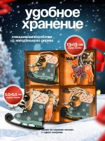 Елочные игрушки деревянные набор 12 штук (в ассортименте)