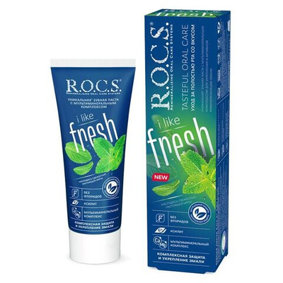 Зубная паста ROCS I like fresh мятная 74 г
