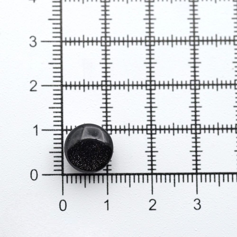 Пуговицы на ножке 18L=11 мм, пластик (Blk-02 черный), 72 шт, CR P-45