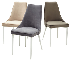 Стул NEPAL-P СЕРЫЙ #27, велюр/ белый каркас М-City