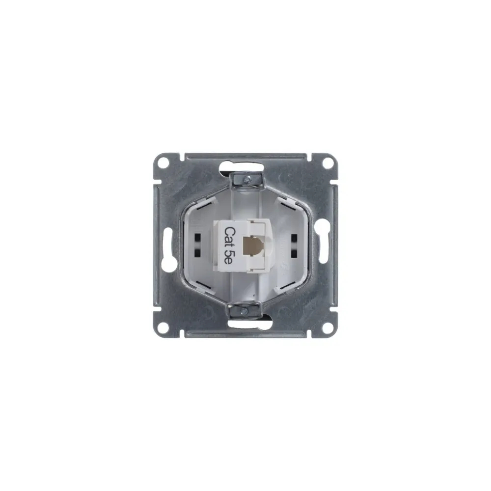 GLOSSA РОЗЕТКА компьютерная RJ45 кат.5Е, ШОКОЛАД