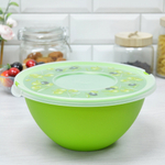 Миска 2л с крышкой "Fresh" олива