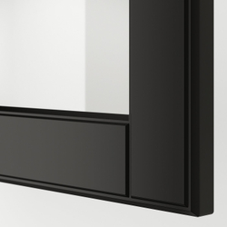 IKEA BODBYN  (ИКЕА БОДБИН)  -  Дверь стеклянная - чёрный 40x40 см