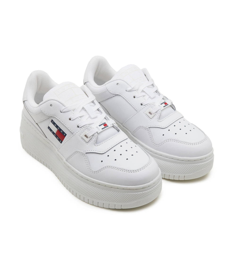 Кожаные кроссовки tjw retro basket flatform ess Tommy Jeans - белый(EN0EN02506)