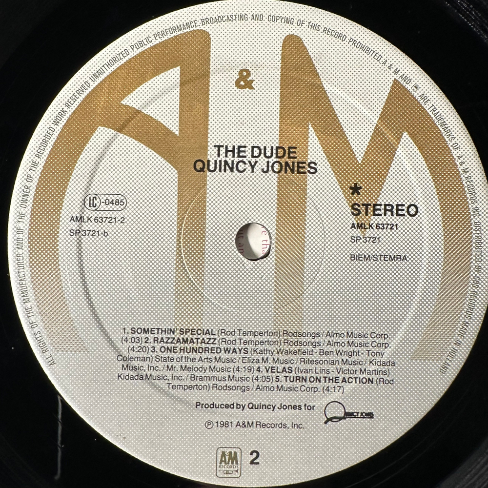 Quincy Jones ‎– The Dude (Голландия 1981г.)