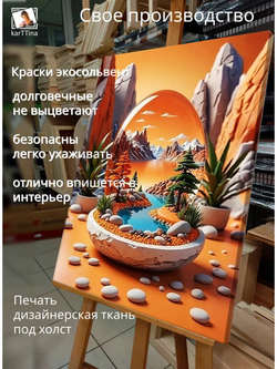 Картина Закат в раковине на стену 30х40см 1шт.