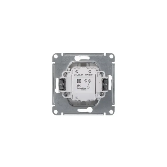 Переключатель проходной одноклавишный Systeme Electric Glossa Белый GSL000161