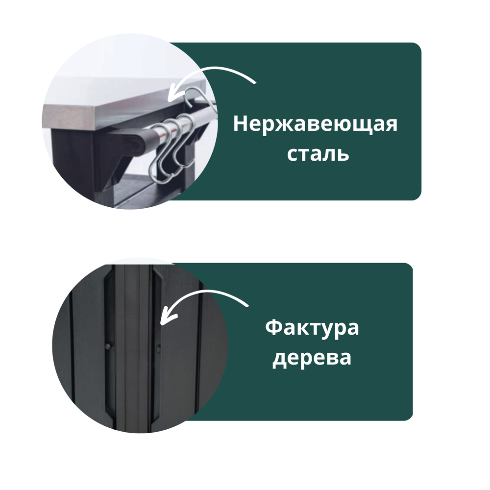 Столик для барбекю Keter Unity XL graphite