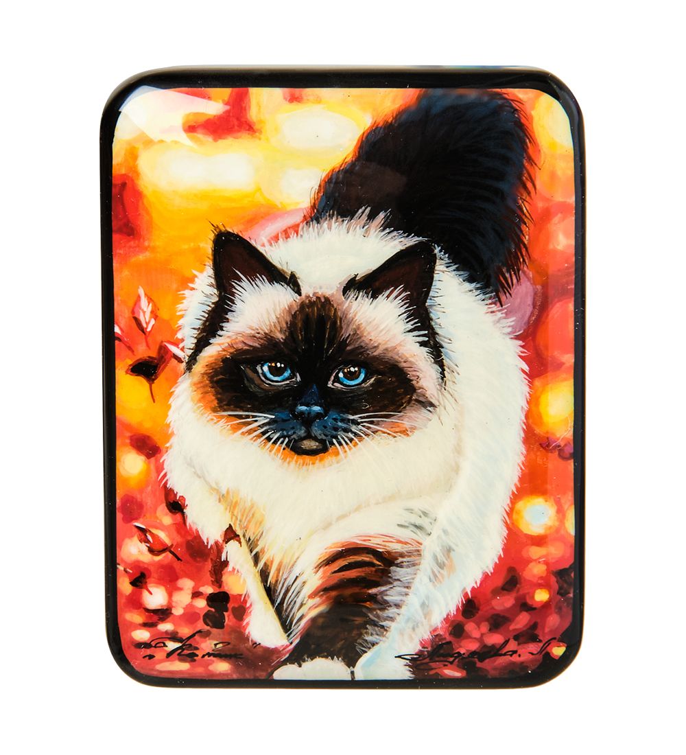 ШК-55/167-D Шкатулка «Котик» исп. Лидяева
