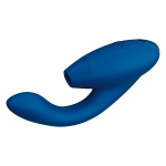 Синий вибратор 20,3см с вакуумным стимулятором Womanizer Duo 2 Blueberry WZ142SG5