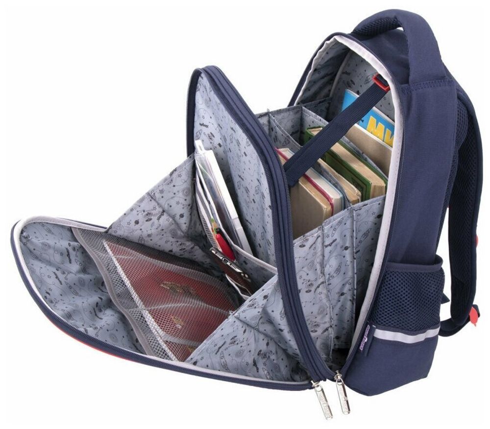 Ранец ЮНЛАНДИЯ LIGHT, 2 отделения, "Sneakers", 38х29х16 см, 228793