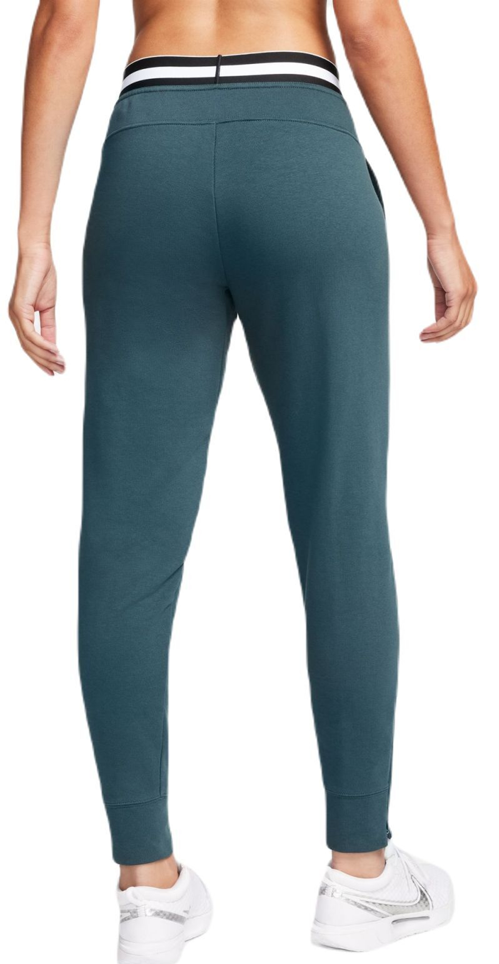Женские теннисные брюки Nike Dri-Fit Heritage Core Fleece Pant - deep jungle