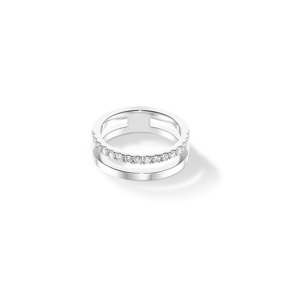 Кольцо Coeur de Lion Crystal-Silver 0136/40-1817 58 размер 18,5