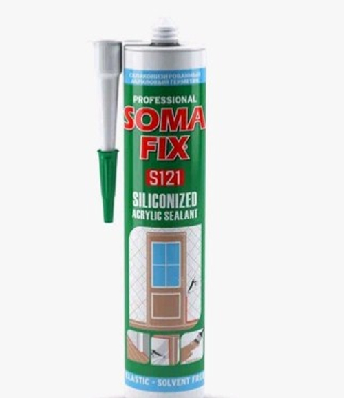 Герметик силиконизированный SOMA FIX  акрил. бежевый  310мл / S125 * НЕМОРОЗОСТ. от +5 С!