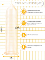 Презервативы ON "Stimulation" рельефные с точками - 15 штук