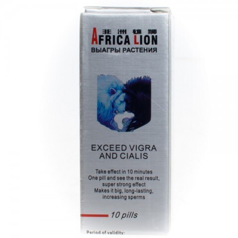 Мужской возбудитель Africa Lion 10 табл.