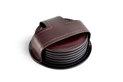 Набор костеров (6 шт) LUXE из кожи Full Grain Bologna Brown