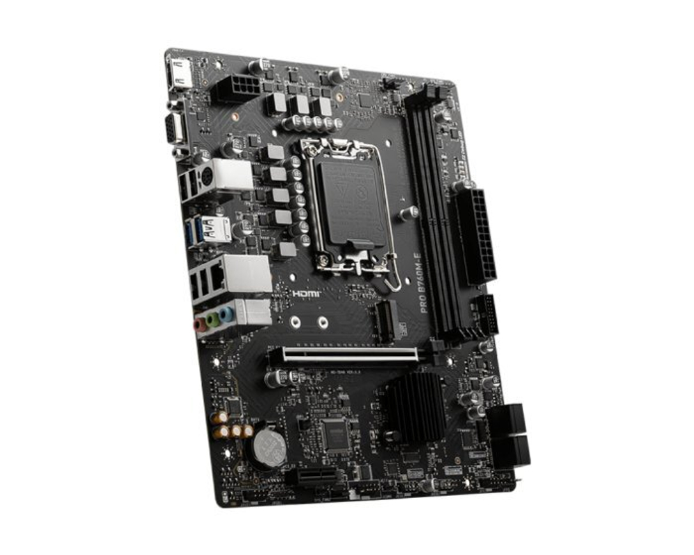 Материнская плата MSI PRO B760M-E, LGA1700, DDR5, mATX