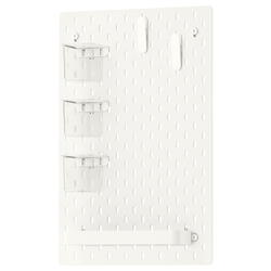 IKEA SKÅDIS  (ИКЕА СКОДИС)  -  Перфорированная панель комбинация - белая