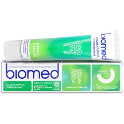 Biomed HEALTHYWHITE Зубная паста Отбеливание и восстановление эмали, Свежий огурец и Мята, 65г., блок 12шт., Биомед