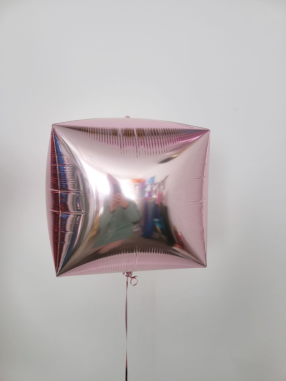 Шар А 3D КУБ 15" Б/РИС Металлик Rose Gold (Розовое золото) (БГ-19)  Изображение4