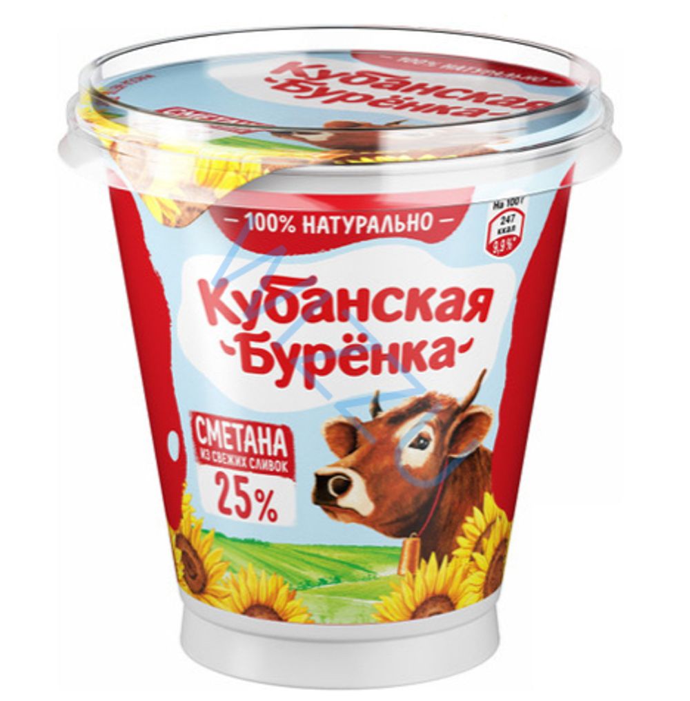 Сметана КУБ.БУРЕНКА 25% 430г