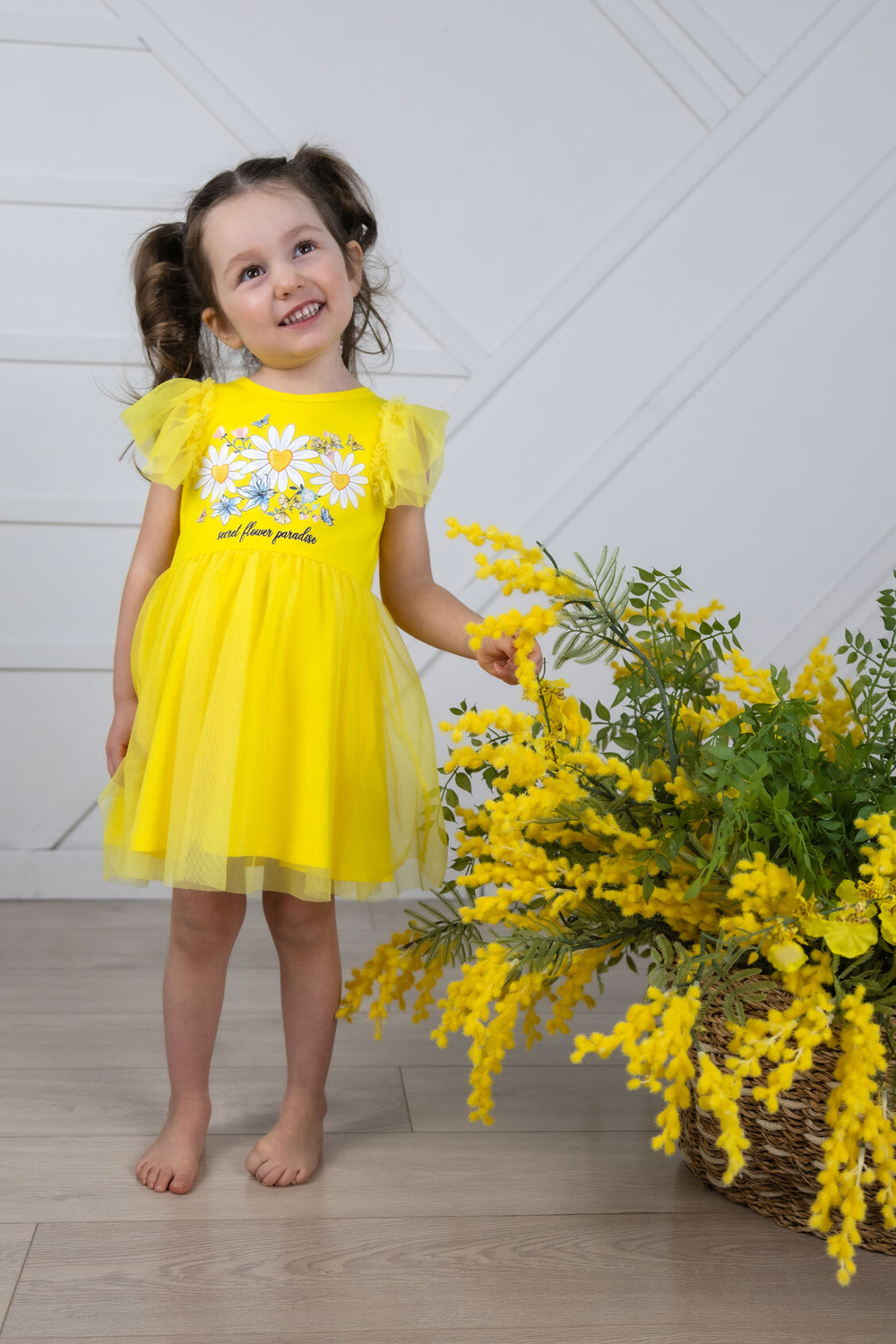 Платье летнее трикотажное для девочки 2-8 лет Fleur de Vie
