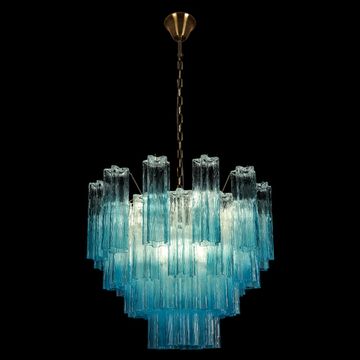 Подвесная люстра 10*Е14 10580/600 Clear blue синий градиент Murano LOFT IT