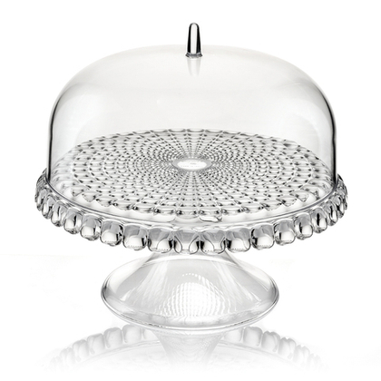 Блюдо для торта с крышкой tiffany, D30 см, прозрачное