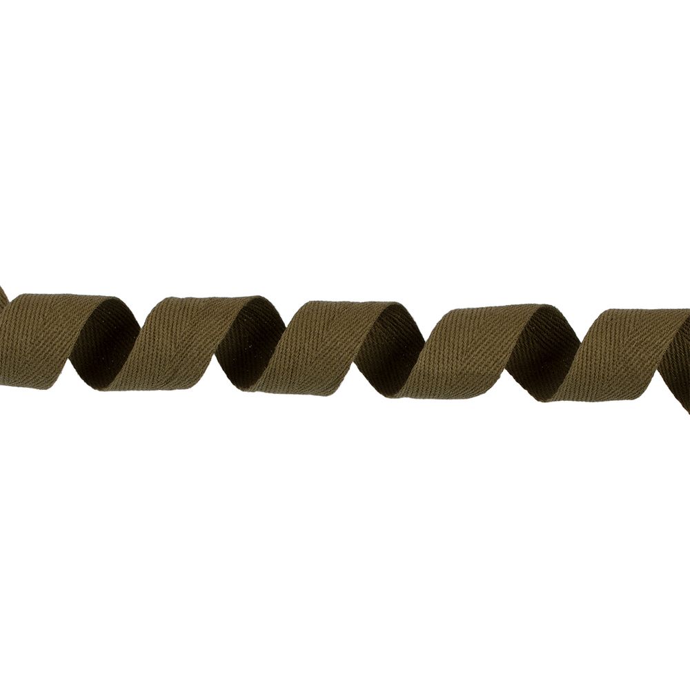 Тесьма (лента) киперная (100% х/б) 25 мм / 50 метров, хаки/khaki, Gamma TCT-25