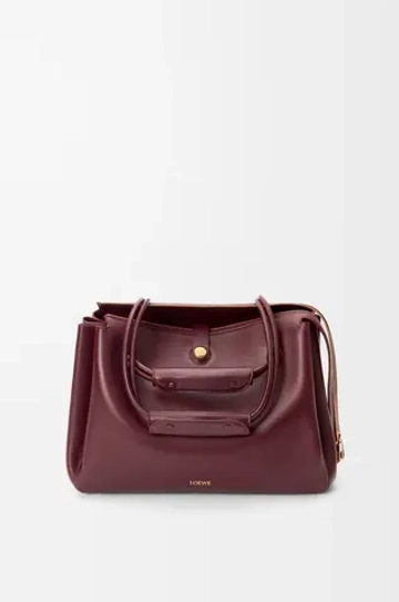 Loewe Большая сумка Madrid из мягкой телячьей кожи, бургунди