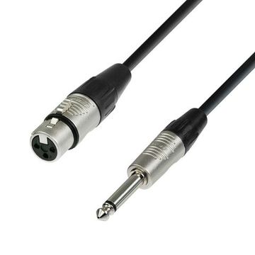 Adam Hall K4 MFP 0150 - кабель микрофонный, REAN XLR (F) - TRS (jack) 6,3 mm mono, 0.22 мм2, 1,5 м,