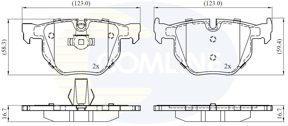 COMLINE - CBP06001-CML - Brake Pad Set, disc brake