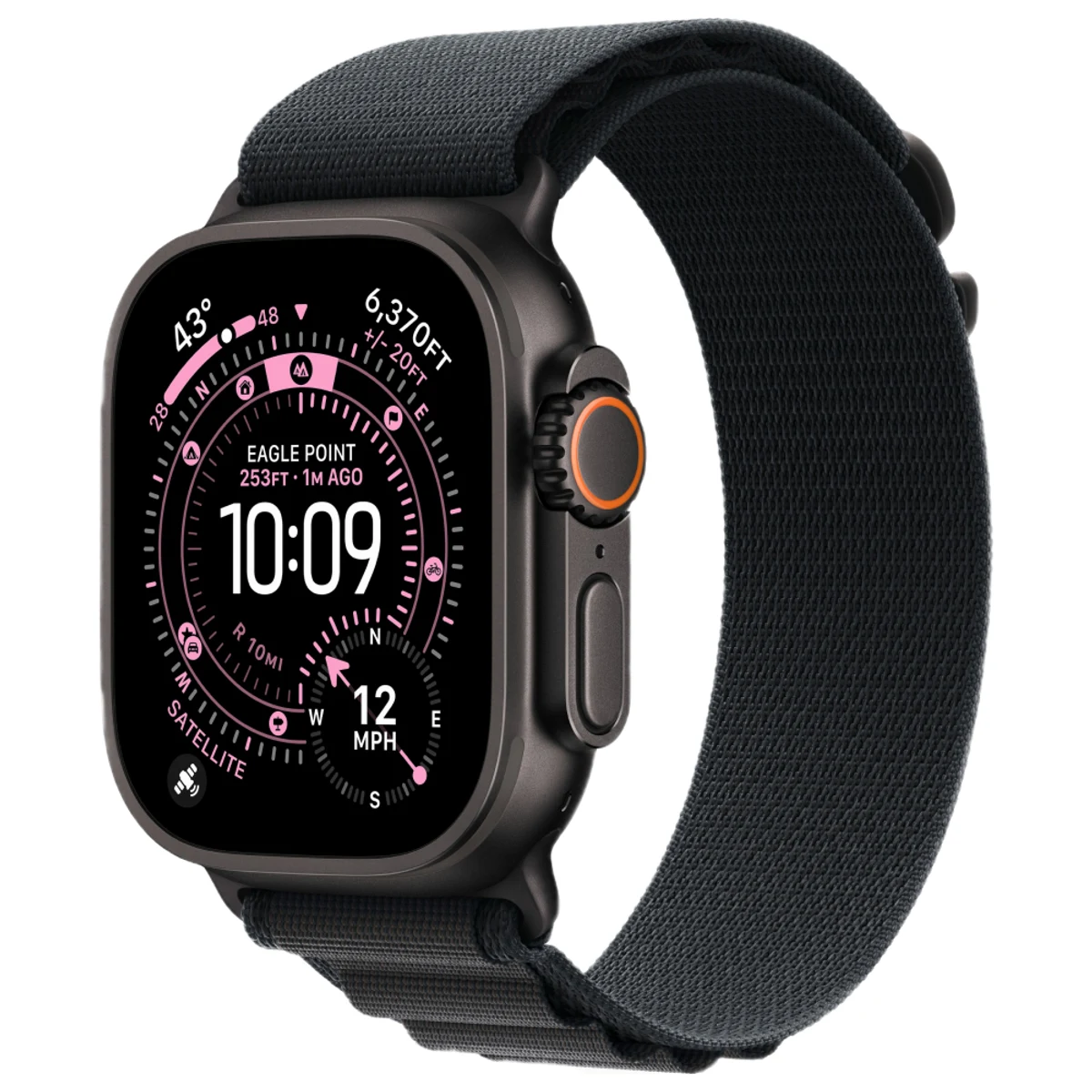 Умные часы Apple Watch Ultra 3, 49 мм, Black Titanium, ремешок Black Alpine Loop S — фото 1