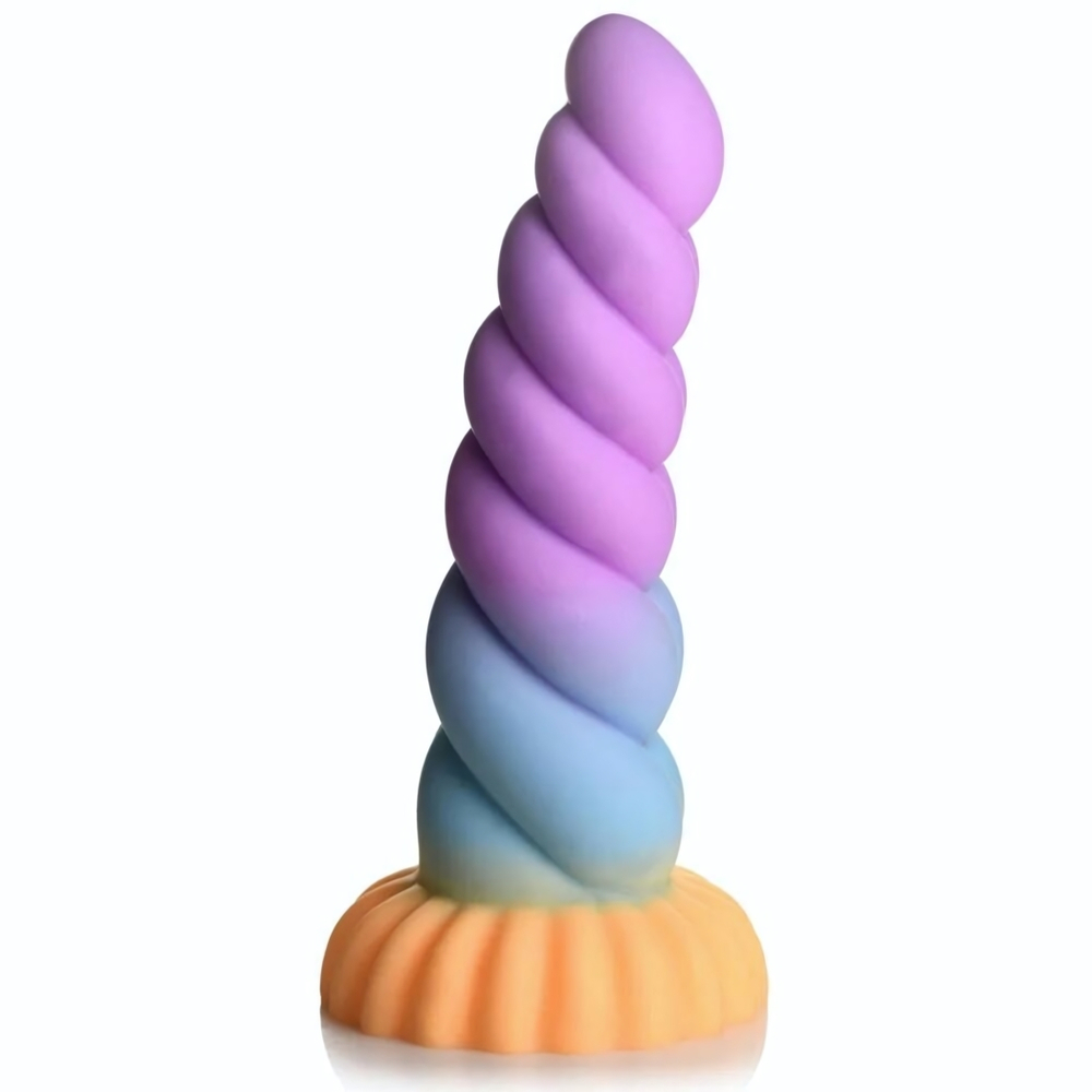 Фантазийный фаллоимитатор Mystique Unicorn - 21 см. (Цвет: разноцветный)