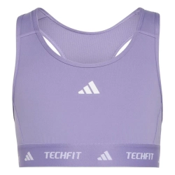 Теннисный бюстгальтер dziewczecy Adidas Techfit Primelift React - magic lilac/white