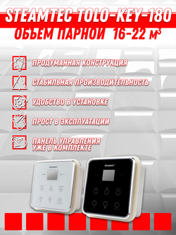 Steamtec TOLO KEY 180 - 18 кВт (ВЛАГОСТОЙКИЙ модуль управления), парогенератор для хамама и турецкой бани