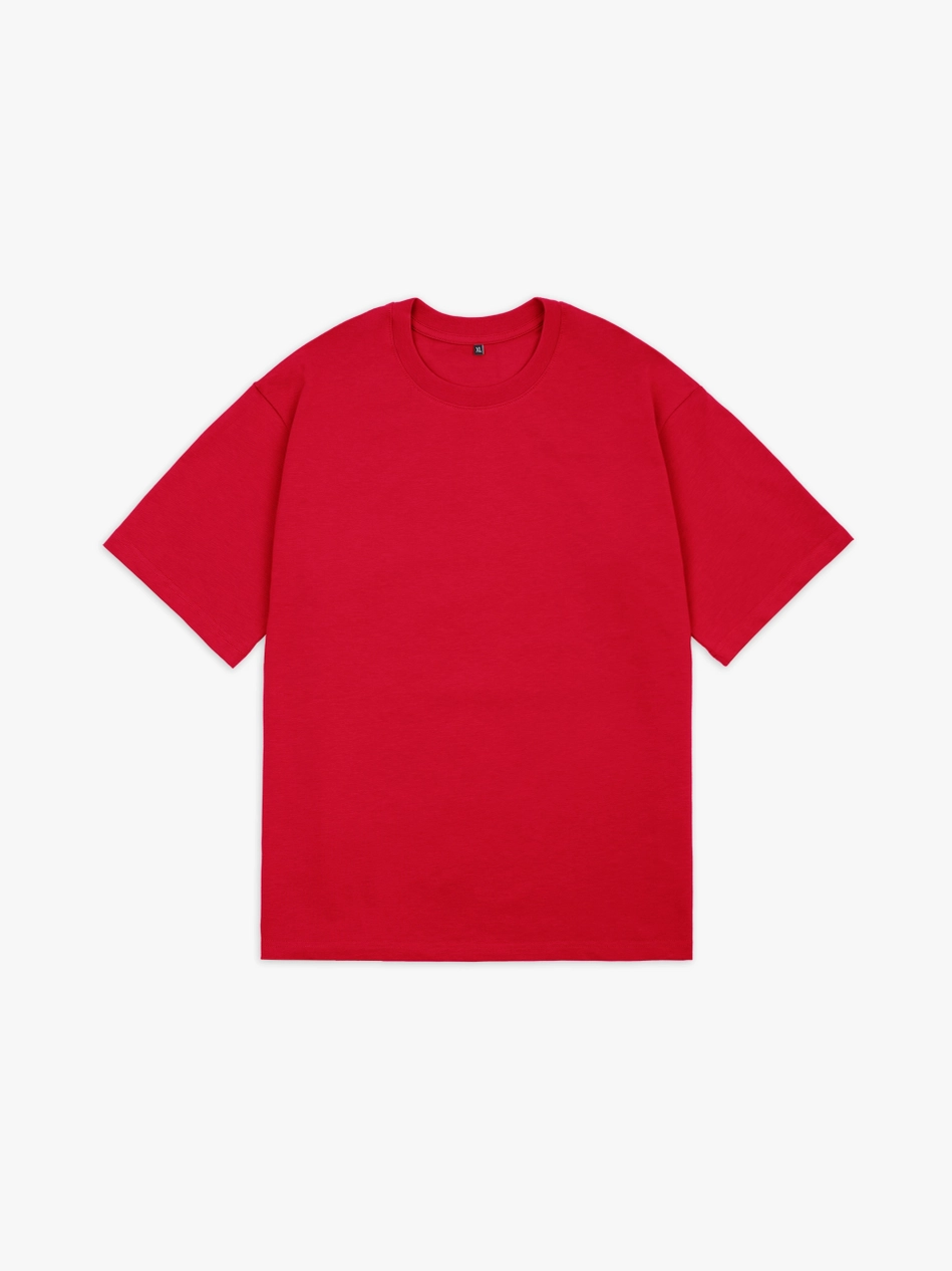 Футболка оверсайз (красный) 230 г