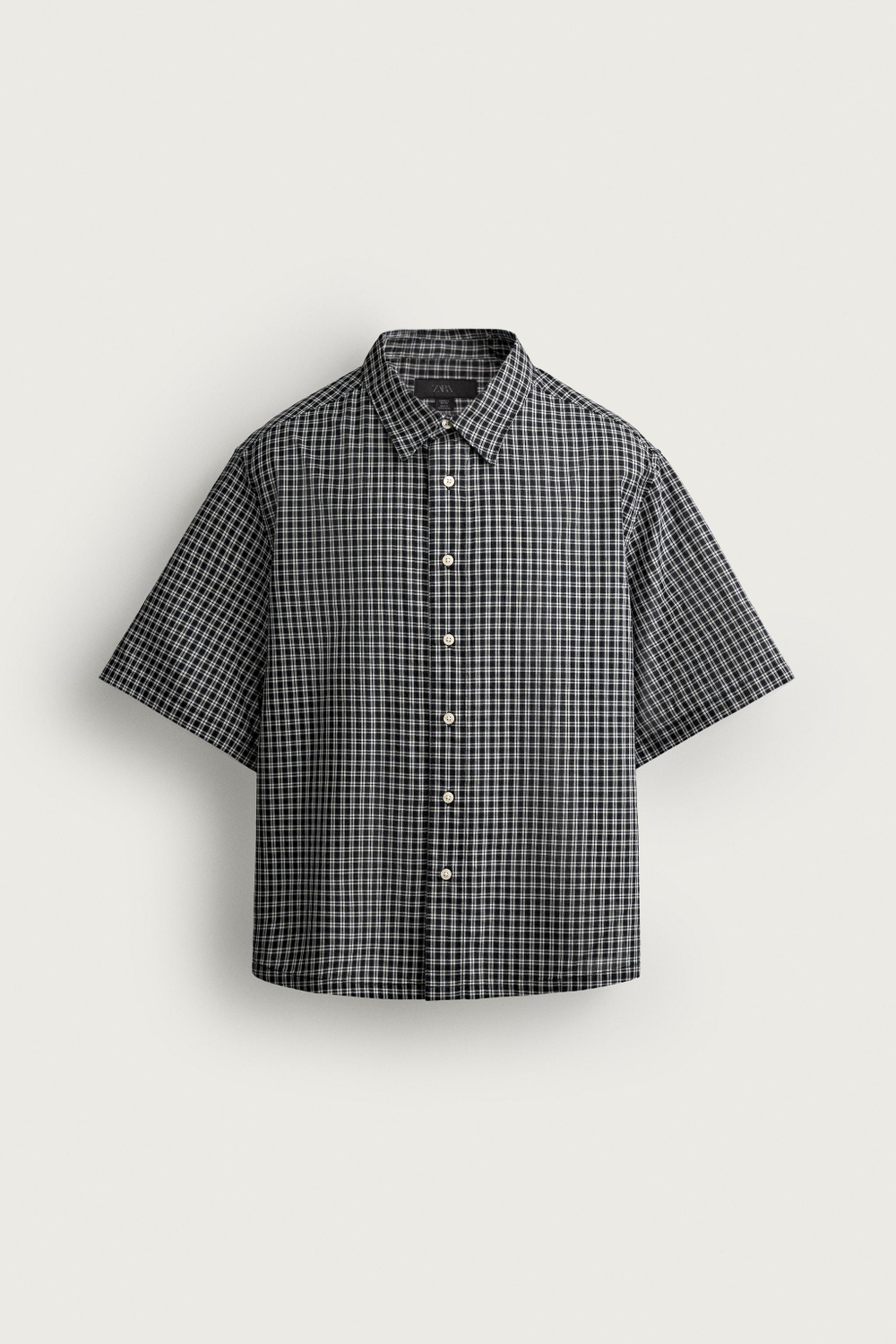 РУБАШКА RELAXED FIT JACQUARD В КЛЕТКУ — ZARA